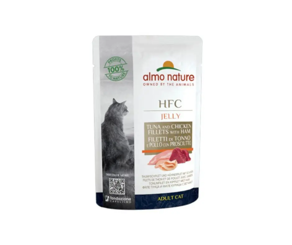 Almo Nature Filetti Di Tonno e Pollo Con Prosciutto Jelly 55g Gatti Adulti - immagine 2
