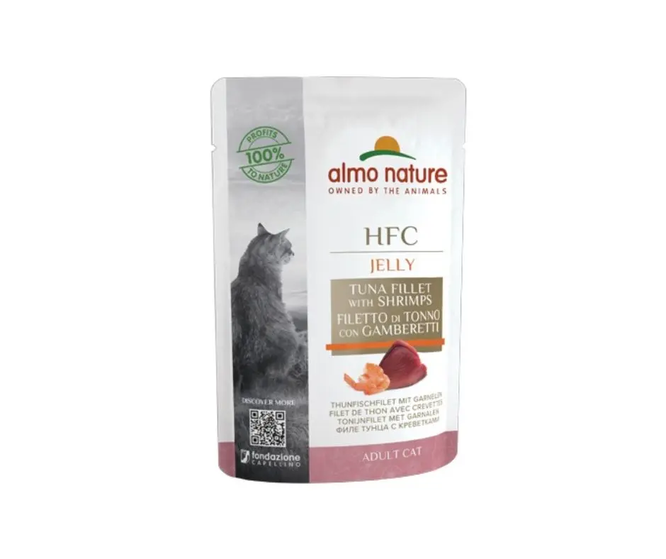 Almo Nature Filetto Di Tonno Con Gamberetti Jelly Bustina 55g Gatti Adulti - immagine 2