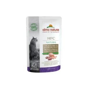 Almo Nature HFC Natural Petto Di Pollo e Filetto Anatra 55g Gatti Adulti