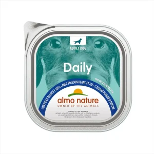 Almo Nature Daily Pesce Bianco e Riso 300g Vaschetta Cani Adulti