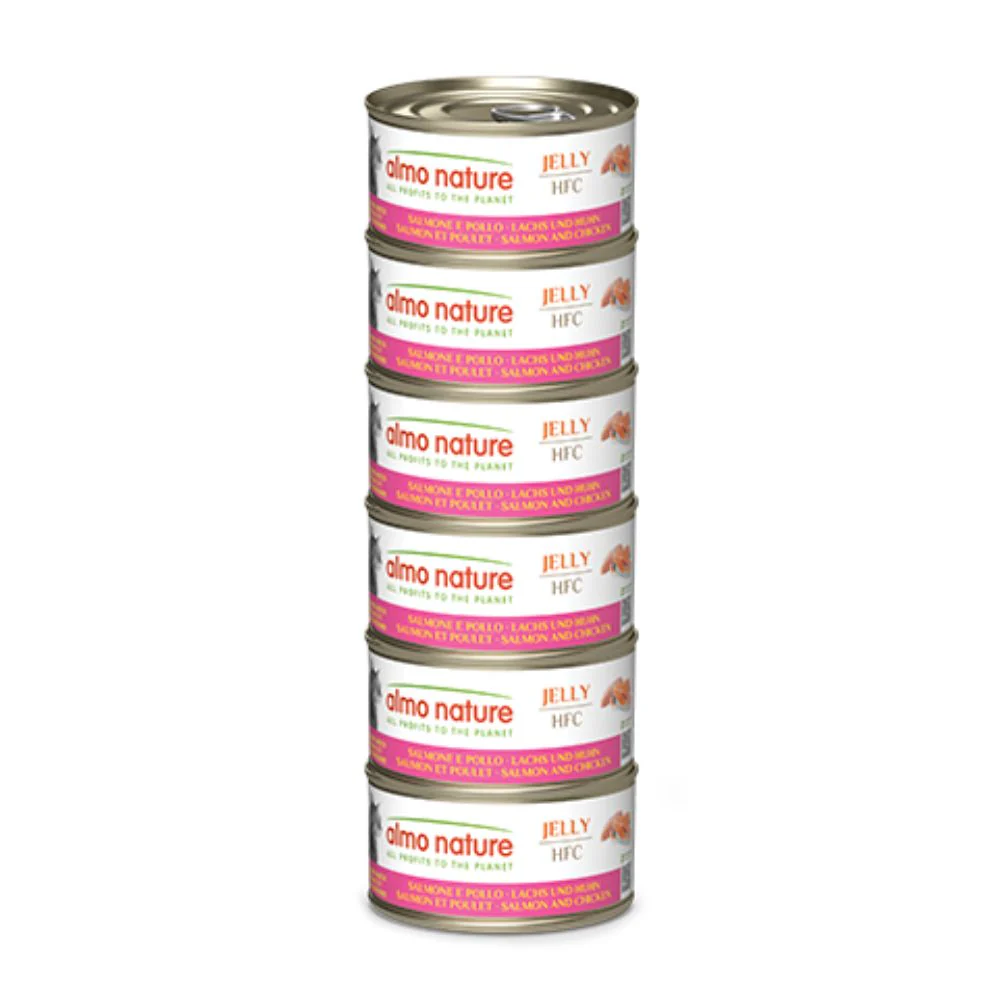Almo Nature Megapack Jelly Salmone e Pollo 6x70g Lattina Gatti Adulti - immagine 2