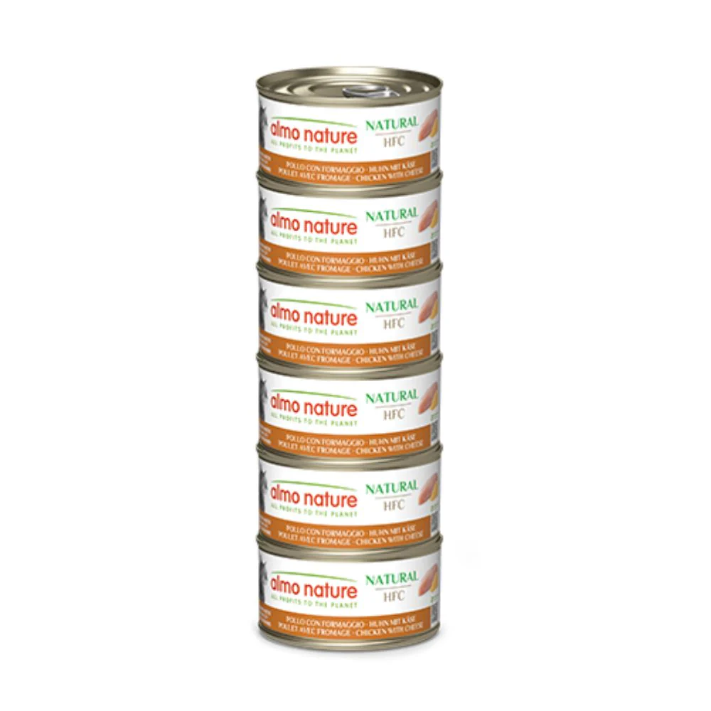 Almo Nature Megapack Pollo e Formaggio 6x70g Lattina Gatti Adulti