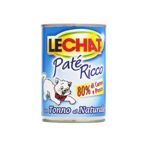 Monge LeChat Paté Ricco con Tonno al Naturale Lattina 400g Gatti