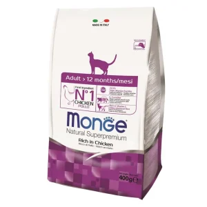 Monge Natural Pollo 400g Crocchette Gatti Adulti