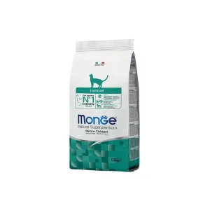 Monge Hairball Pollo 1,5Kg Crocchette Gatti Adulti