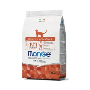 Monge Natural Senior Pollo 400g Crocchette Gatti Anziani