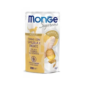 Monge Supreme Adult Tonno Spigola e Patate Bustine 80g Gatti