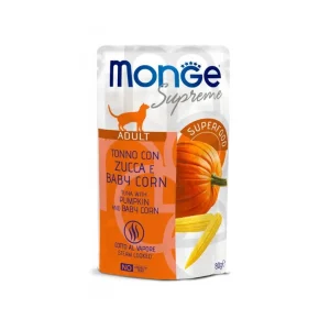 Monge Supreme Adult Tonno Zucca e Mais Bustine 80g Gatti