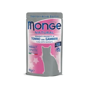 Monge Superpremium Tonno Con Gamberi Bustine da 80g Gatti Adulti