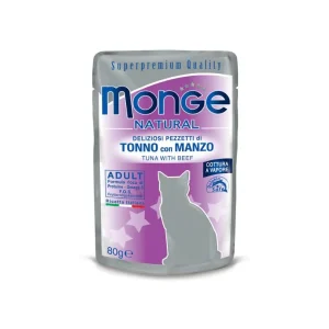 Monge Superpremium Tonno Con Manzo Bustine da 80g Gatti Adulti