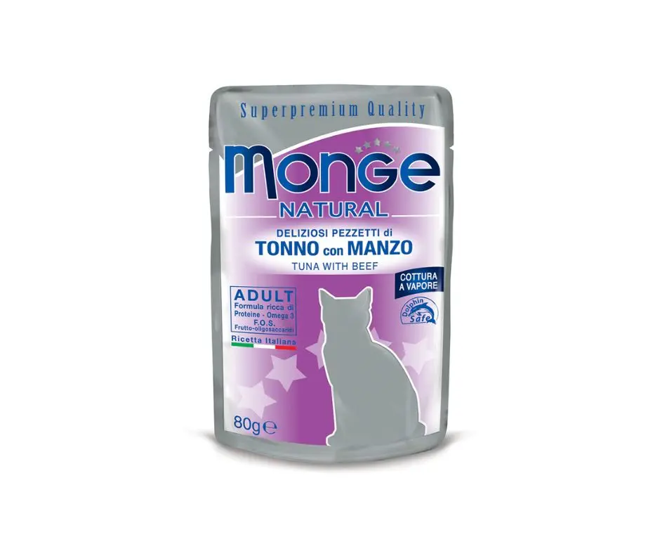 Monge Superpremium Tonno Con Manzo Bustine da 80g Gatti Adulti