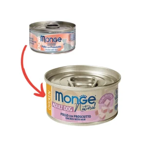Monge Dog Natural Pollo Con Prosciutto 95g Lattina Cani Adulti