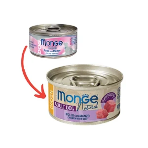 Monge Dog Natural Pollo Con Manzo 95g Lattina Cani Adulti