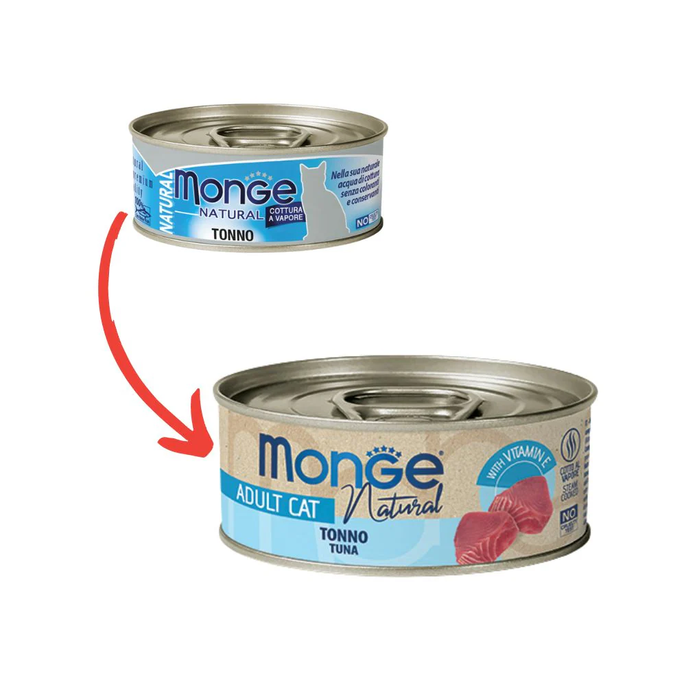 Monge Natural Tonno Lattina 80g Gatti Adulti - immagine 2