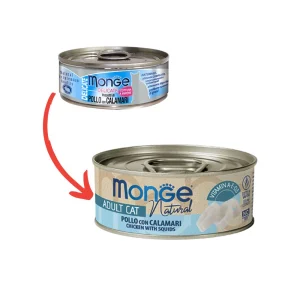 Monge Natural Pollo Con Calamari 80g Lattina Gatti Adulti