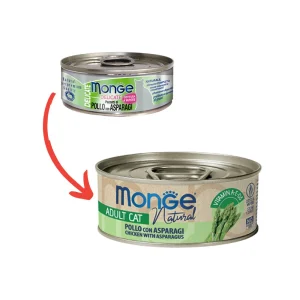 Monge Natural Pollo Con Asparagi 80g Lattina Gatti Adulti