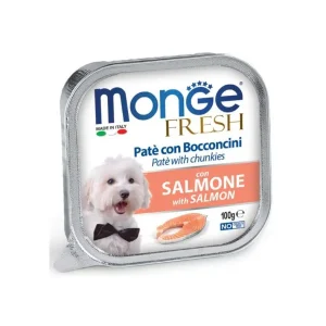 Monge Fresh Salmone Paté e Bocconcini Vaschetta 100g Cani Adulti