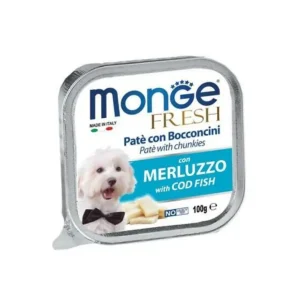 Monge Fresh Merluzzo Paté e Bocconcini Vaschetta 100g Cani Adulti