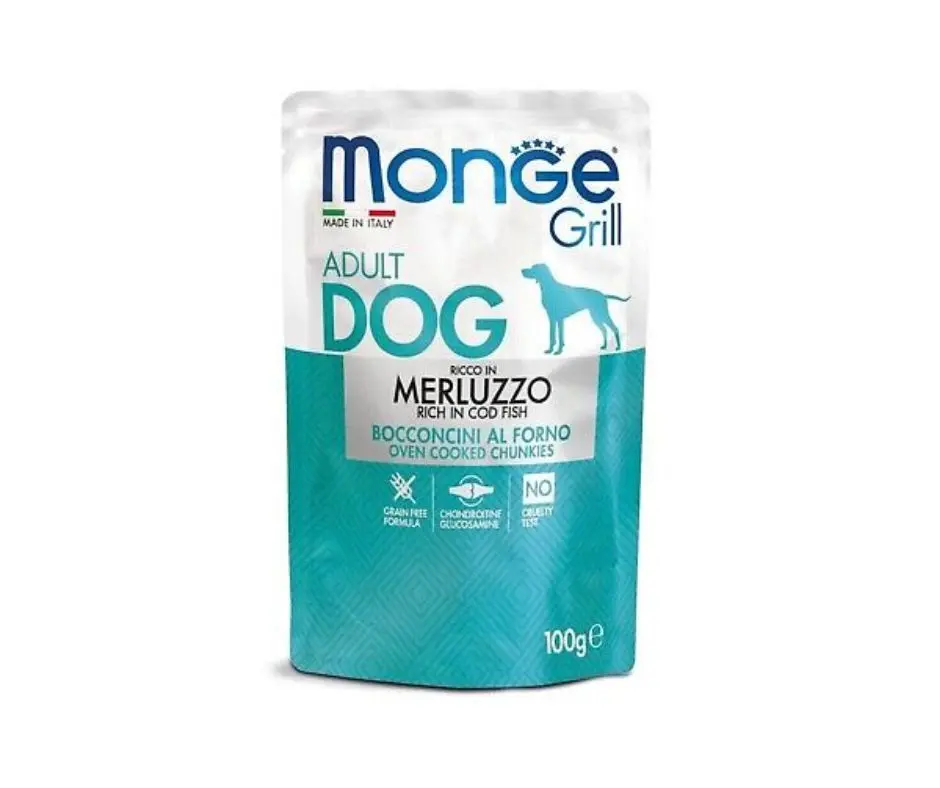 Monge Grill Bocconcini Con Merluzzo 100g Bustine Cani Adulti