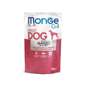 Monge Grill Bocconcini Con Manzo 100g Bustine Cani Adulti