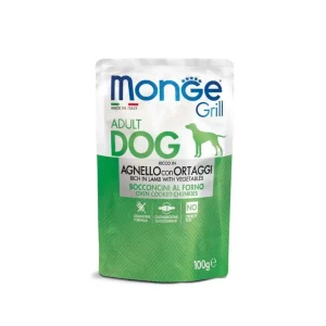 Monge Grill Bocconcini Con Agnello e Verdure 100g Bustine Cani Adulti