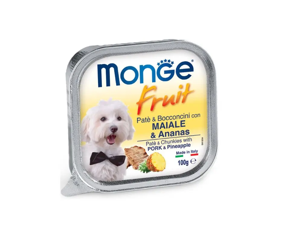 Monge Fruit Maiale e Ananas Patè e Bocconcini Vaschetta Cani 100g