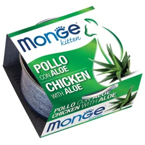 Monge Fruits Pollo Con Aloe Kitten Lattina 80g Gattini