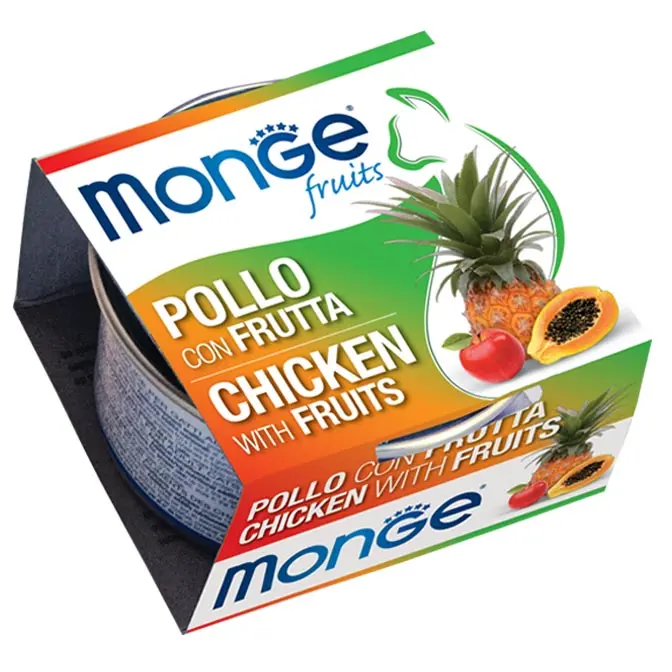 Monge Fruits Pollo Con Frutta Lattina 80g Gatti Adulti - immagine 2