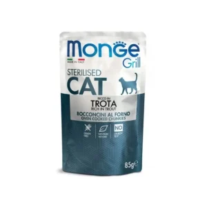 Monge Grill Sterilised Cat Bocconcini di Trota al forno 85g Bustina Gatti