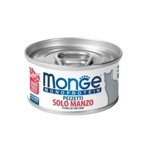Monge Sfilaccetti Monoprotein solo Manzo Lattina 80g Gatti Adulti