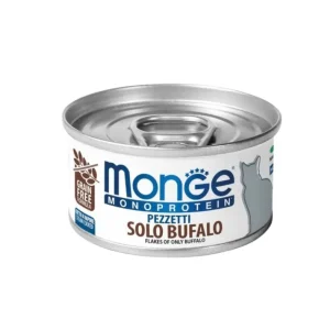 Monge Sfilaccetti Monoprotein solo Bufalo Lattina 80g Gatti Adulti