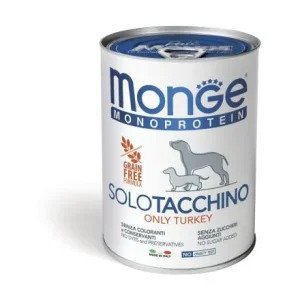 Monge Monoprotein Patè Solo Con Tacchino Scatolette Da 400g Cani Adulti