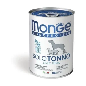 Monge Monoprotein Patè Solo Con Tonno Scatolette Da 400g Cani Adulti