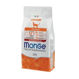 Monge Sterilised Monoprotein Anatra 10Kg Crocchette Gatti