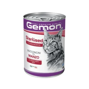 Gemon Sterilised Bocconcini con Manzo 415g Lattina Gatti