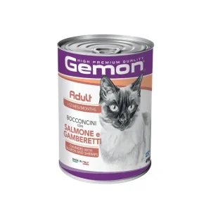 Gemon Adult Bocconcini con Salmone e Gamberetti 415g Lattina Gatti