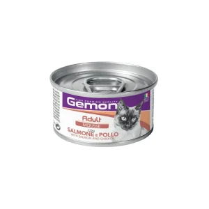 Gemon Adult Mousse con Salmone e Pollo 85g Lattina Gatti