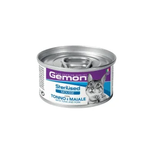 Gemon Adult Mousse con Tonno e Maiale 85g Lattina Gatti Sterilizzati