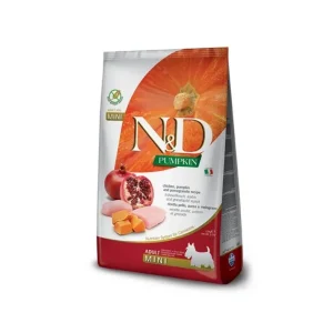 Farmina N&D Pumpkin Pollo Zucca e Melograno 2,5Kg Crocchette Cani Mini Adult