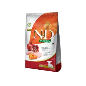 Farmina N&D Pumpkin Pollo Zucca Melograno 800g Crocchette Cani Mini Puppy