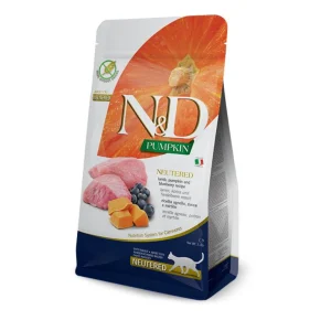 Farmina N&D Pumpkin Neutered Agnello Zucca e Mirtilli 1,5kg Crocchette Gatti