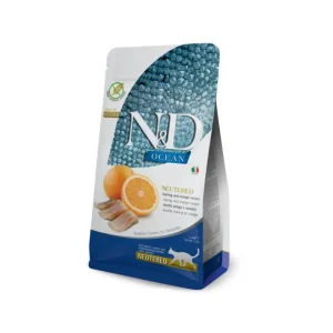 Farmina N&D Ocean Neutered Aringa e Arancia 1,5kg Crocchette Gatti Sterilizzati