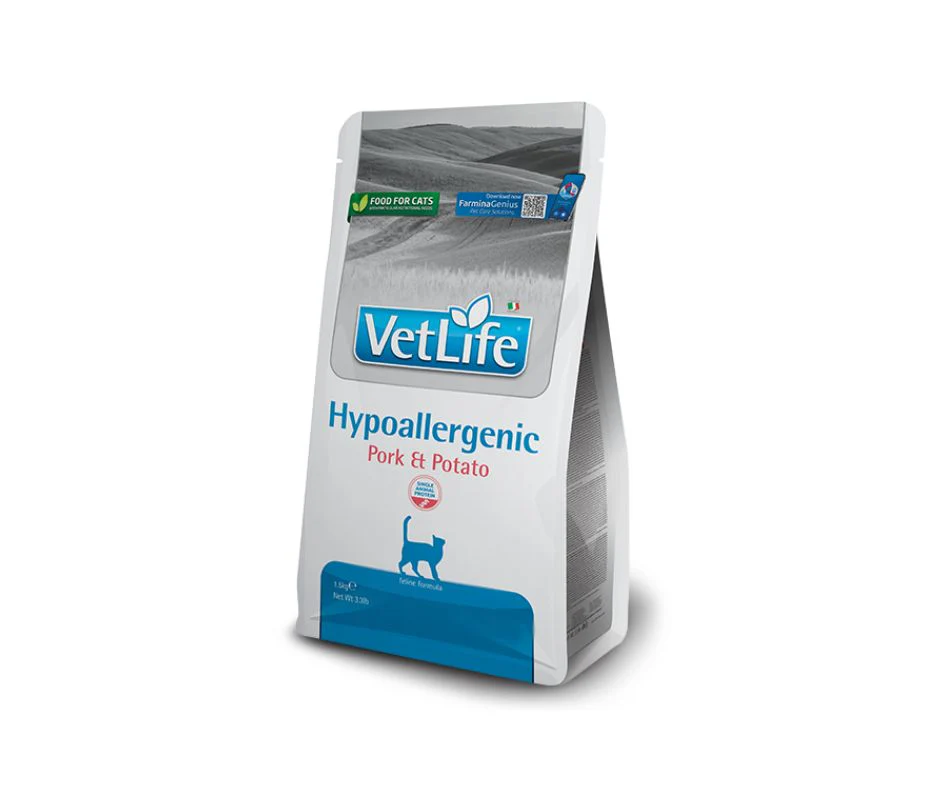 Farmina Vetlife Hypoallergenic Maiale e Patate 1,5kg Crocchette Gatti - immagine 2