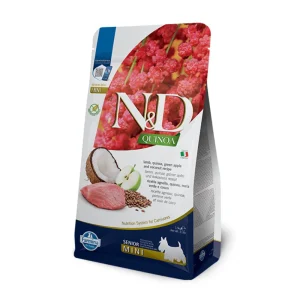 Farmina N&D Quinoa Senior Agnello Mela Verde e Cocco 1,5Kg Crocchette Cani Mini