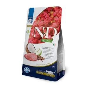 Farmina N&D Quinoa Senior Agnello Mela Verde e Cocco 1,5Kg Crocchette Gatti Anziani