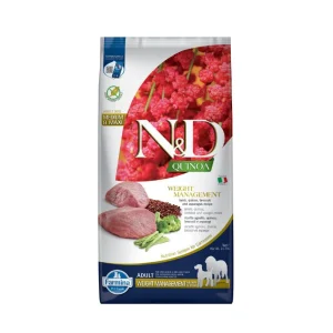 Farmina N&D Quinoa Weight Management Agnello 7Kg Crocchette Cani Medium Maxi Adult