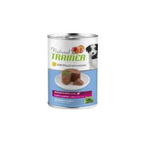 Trainer Natural Puppy e Junior Pollo Medium Maxi Lattina 400g Cani Cuccioli