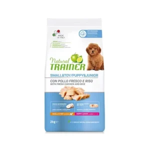 Trainer Natural Mini Puppy Pollo 2Kg Crocchette Cani Cuccioli Small e Toy