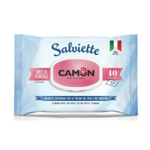 Camon Salviette Detergenti Brezza Floreale 40pz Cani e Gatti