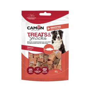 Camon Cubetti di Salmone con Pelle 80g Snack Cani